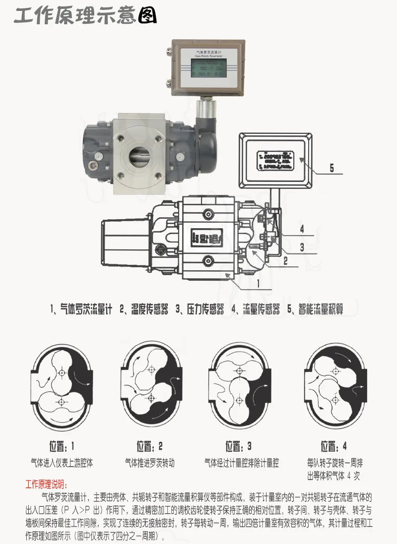 智能羅茨流量計工作原理圖