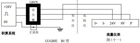 渦街計(jì)量表本安防爆接線圖一