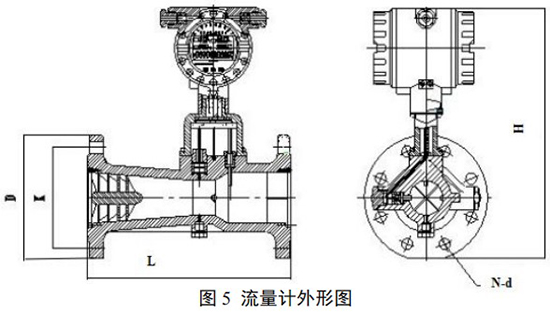 旋進(jìn)式旋渦流量計外形圖